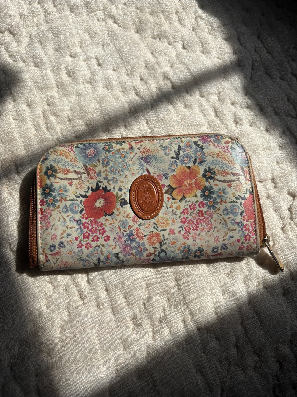 Firenze Moda floral Italian Peruzzi leather Wallet